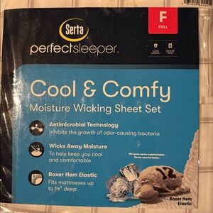 Serta Perfect Sleeper - Cool & Comfy Moisture Wicking Sheet Set Full size.